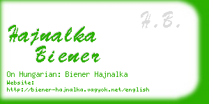 hajnalka biener business card
